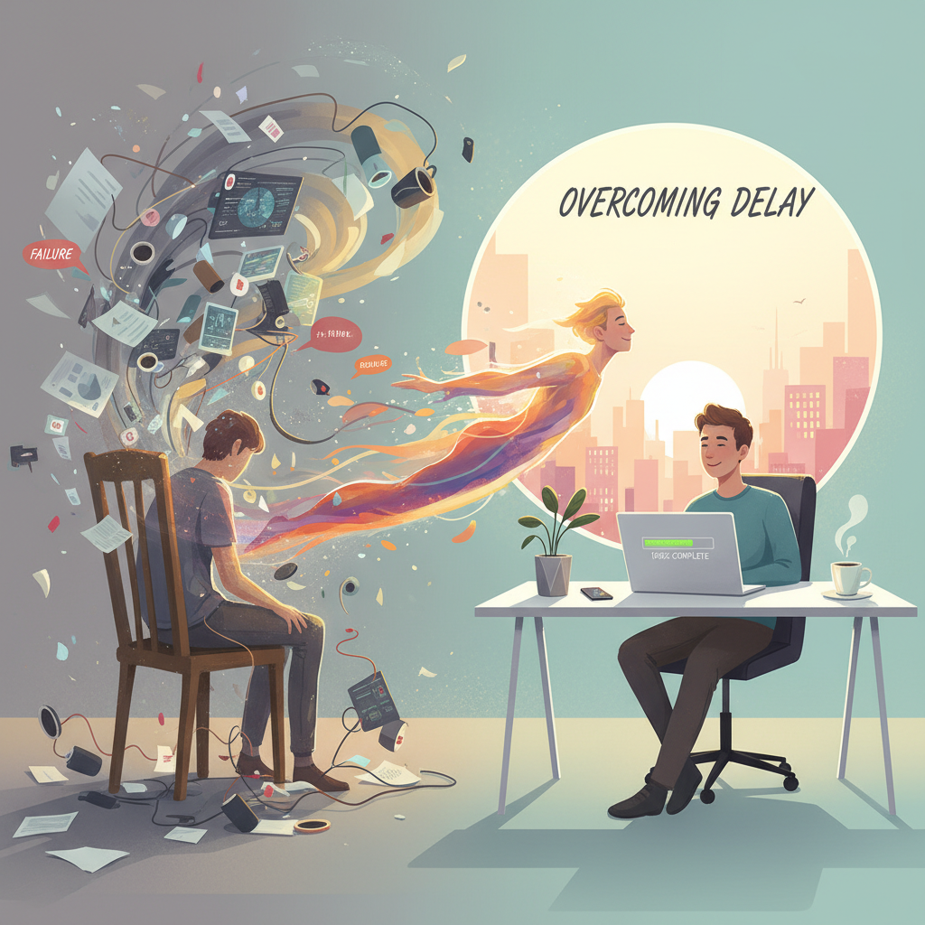 A dynamic, inspiring image showing a person transi